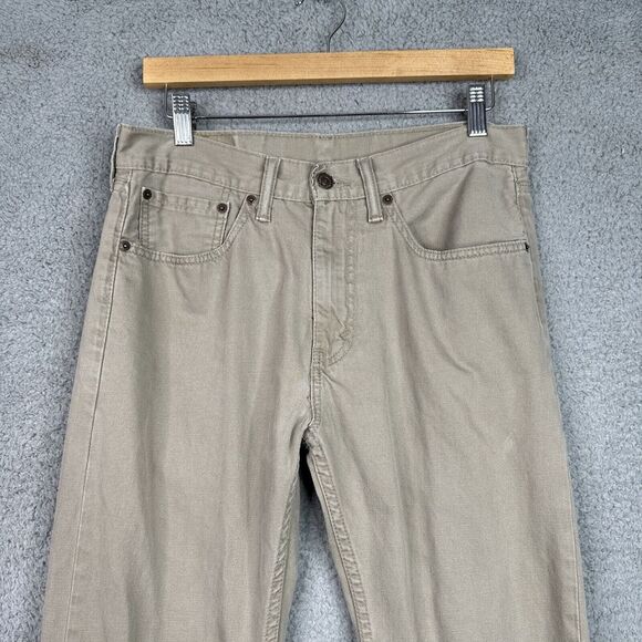 Levi's 505 Mens Jeans Size W31 L30 Camel Tan Straight Leg White Tag Modern - Picture 3 of 13